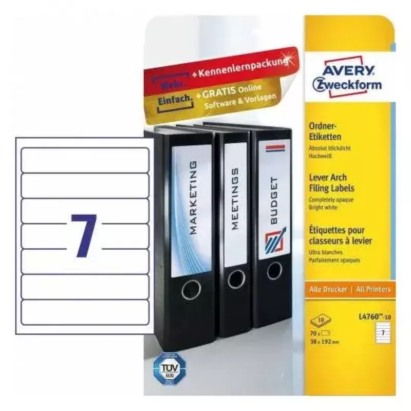 Self-adhesive label Avery L4760-10 Rounded rectangle