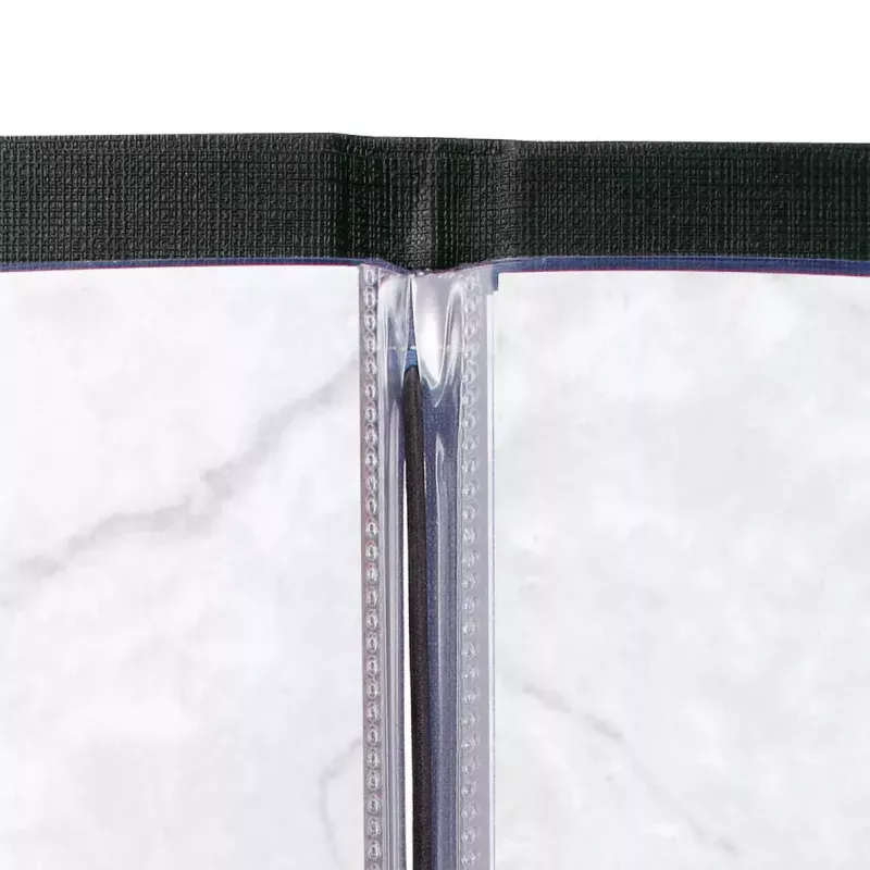 Folder Sigel SM115 Leather Linen Plastic Black A5
