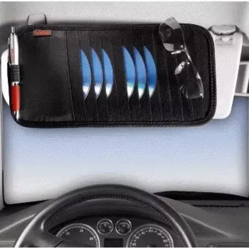 Hama Automotive Sun Visor Case, 12 CDs 12 discs Black