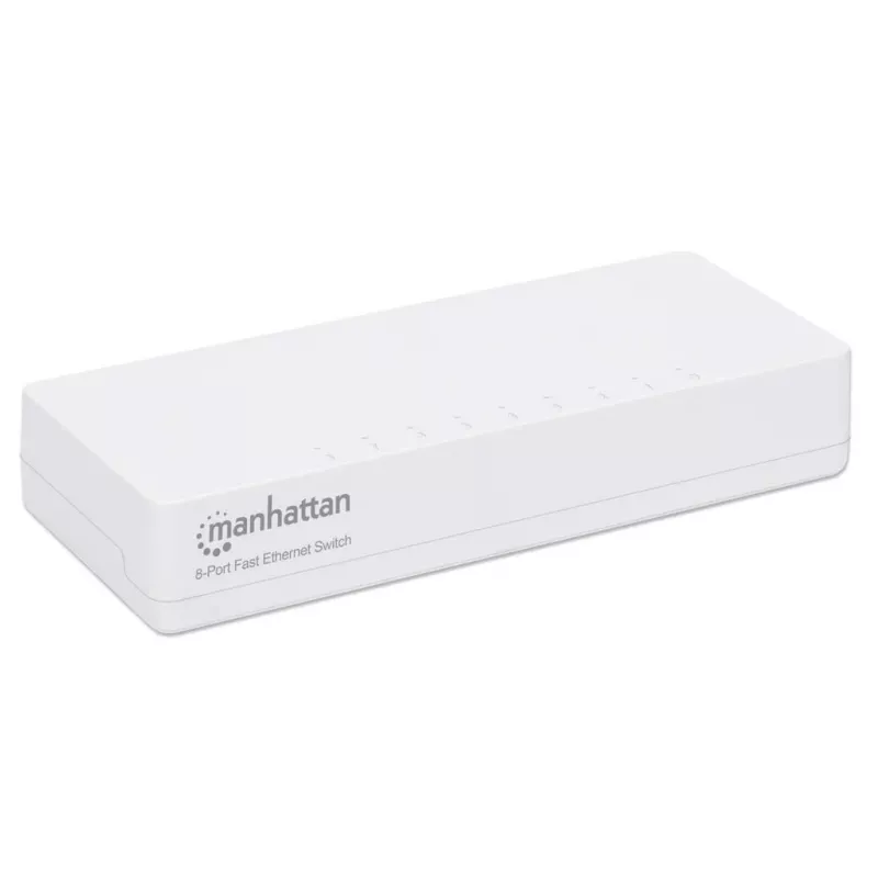 Manhattan 8-Port Fast Ethernet Switch, Plastic, Three Year Warranty, Box