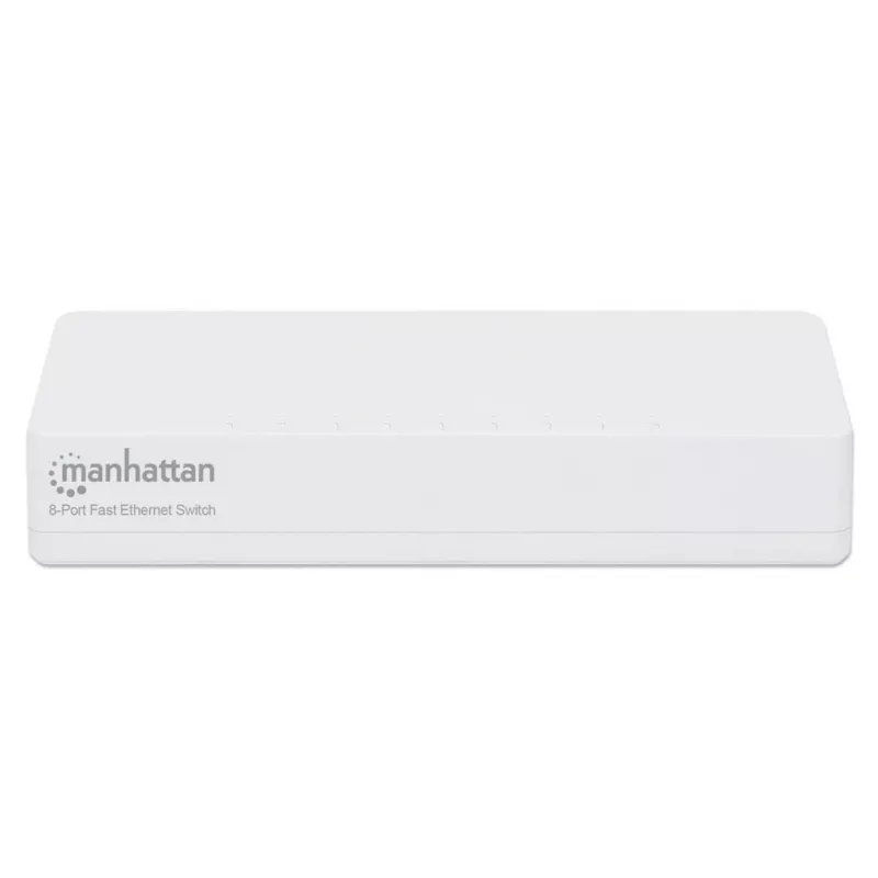 Manhattan 8-Port Fast Ethernet Switch, Plastic, Three Year Warranty, Box