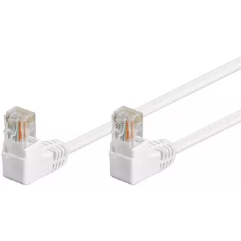 Patch Cable Goobay CAT 5e 2x 90° Angled U/UTP White 10 m