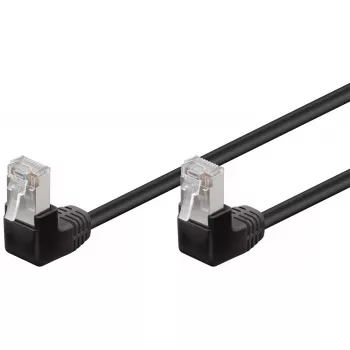 Patch Cable Goobay CAT 5e 2x 90° Angled F/UTP Black 2 m