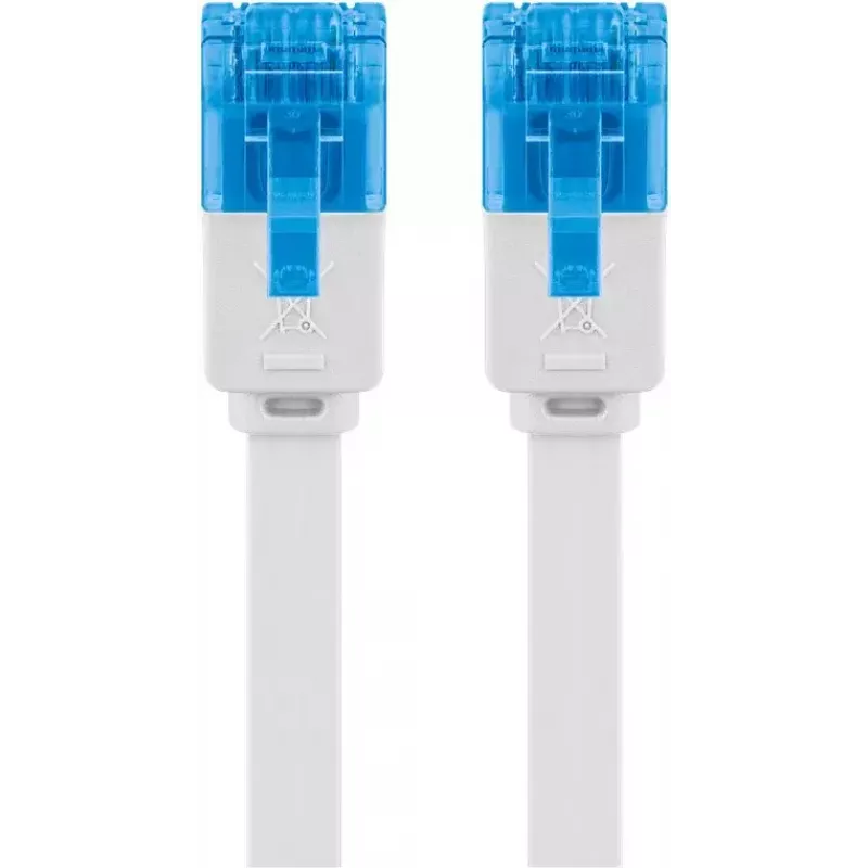 Flat Patch Cable Goobay CAT 6A U/UTP White 5m