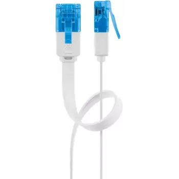 Goobay CAT 6A Flat Patch Cable U/UTP white 15m