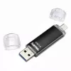 Hama Laeta Twin USB Flash Drive, USB 3.0, 128 GB, 40 MB/s, black