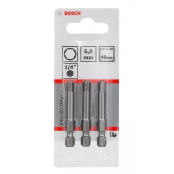 Screwdriver bit Bosch 2607001734 extra hard 3 pcs Hex 5 mm
