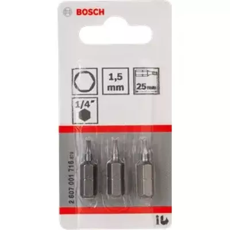 Bosch 2 607 001 716 screwdriver bit 3 pc(s)