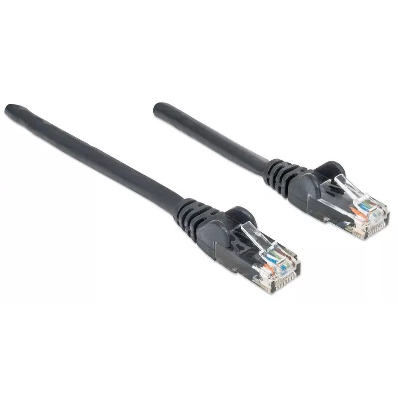 Intellinet Network Patch Cable, Cat6, 20m, Black, CCA, U/UTP, PVC, RJ45, Gold Plated Contacts, Snagless, Booted, Lifetime Warranty