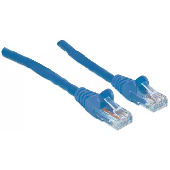 Intellinet Network Patch Cable, Cat6, 20m, Blue, CCA, U/UTP, PVC, RJ45, Gold Plated Contacts, Snagless, Booted, Lifetime Warranty