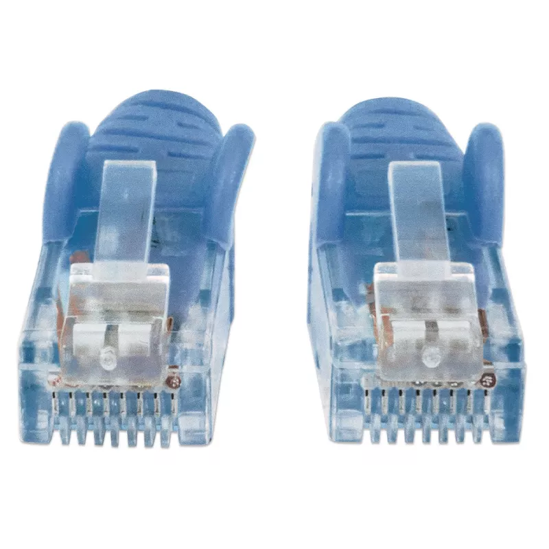 Intellinet Network Patch Cable, Cat6, 20m, Blue, CCA, U/UTP, PVC, RJ45, Gold Plated Contacts, Snagless, Booted, Lifetime Warranty