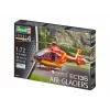 Rotorcraft model REVELL EC135 Air-Glaciers assembly kit, scale 1:72, length 143 mm, rotor Ø 140 mm