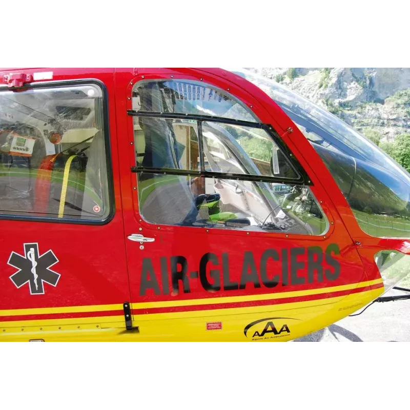 Rotorcraft model REVELL EC135 Air-Glaciers assembly kit, scale 1:72, length 143 mm, rotor Ø 140 mm