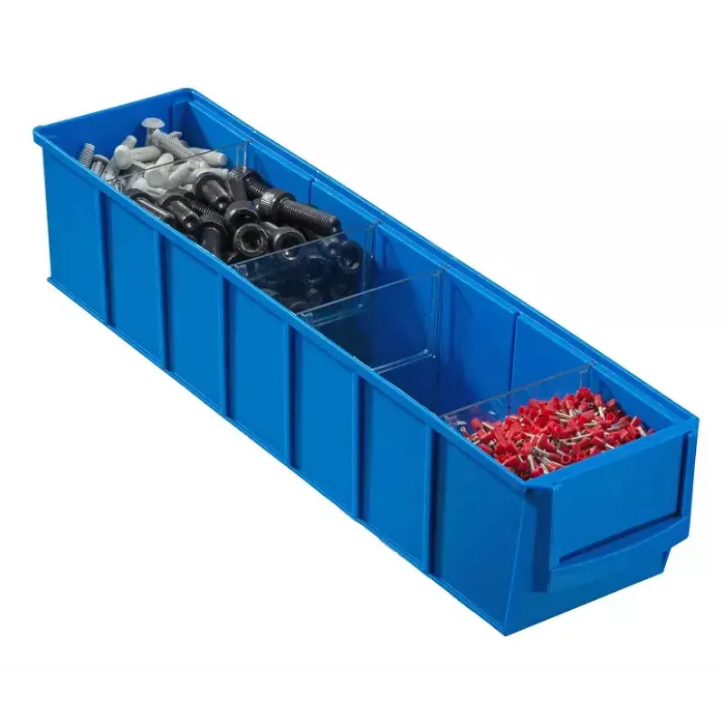 Small parts box Allit 456540 Polypropylene Blue 91x400x81 mm