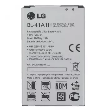 Replacement lithium-ion battery OEM BL-41A1H for LG F60 D390N, 2100 mAh