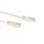 ACT Ivory 1 meter U/UTP CAT6 patch cable with RJ45 connectors