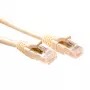 ACT Ivory 0.5 meter U/UTP CAT6 patch cable component level with RJ45 connectors