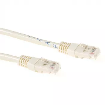 ACT Ivory 2 meter LSZH U/UTP CAT6A patch cable with RJ45 connectors