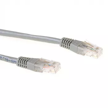 ACT Grey 0.25 meter LSZH U/UTP CAT6A patch cable with RJ45 connectors