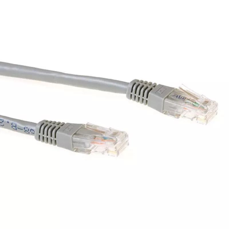 ACT Grey 0.25 meter LSZH U/UTP CAT6A patch cable with RJ45 connectors