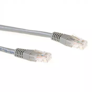 ACT Grey 20 meter LSZH U/UTP CAT6A patch cable with RJ45 connectors