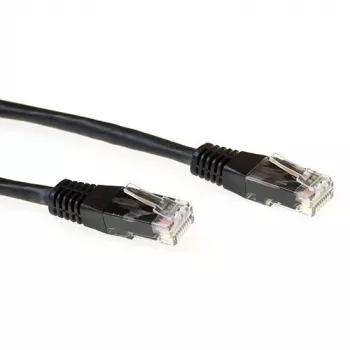 ACT Black 1.5 meter LSZH U/UTP CAT6A patch cable with RJ45 connectors