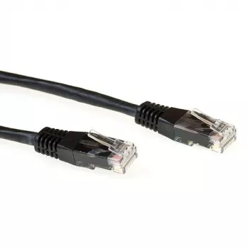 ACT Black 2 meter LSZH U/UTP CAT6A patch cable with RJ45 connectors