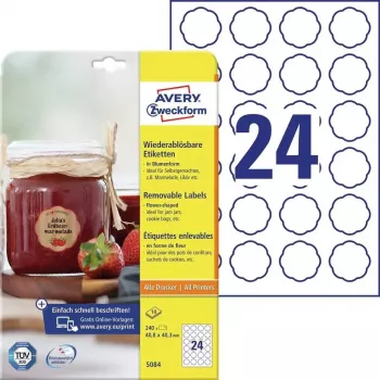 Self-adhesive printer label Avery 5084