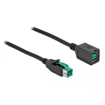 Powered USB extension cable DeLOCK 85983 12 V 4 m Black
