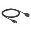 Powered USB extension cable DeLOCK 85986 24 V 2 m Black