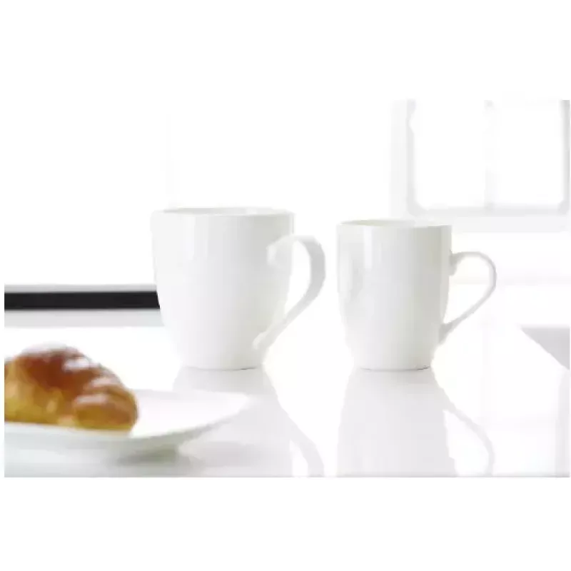 Ritzenhoff & Breker Gusto Jumbo Coffee Mug, 0.6L, White Porcelain, Dishwasher Safe, 110mm - 6 Pack (088762)
