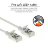 ACT Grey 0.25 meter LSZH U/FTP CAT6A datacenter slimline patch cable snagless with RJ45 connectors
