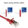 ACT Red 5 meter LSZH U/FTP CAT6A datacenter slimline patch cable snagless with RJ45 connectors