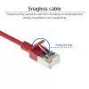 ACT Red 5 meter LSZH U/FTP CAT6A datacenter slimline patch cable snagless with RJ45 connectors