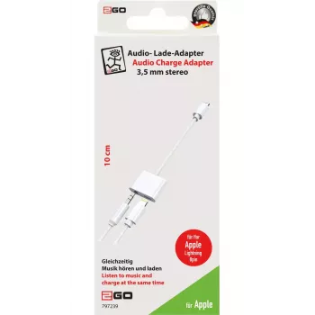 Lightning Cable 2GO 797239 0.1m White Lightning to Lightning + 3.5mm