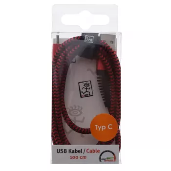 USB cable 2GO 795947 USB 3.2 Gen 1 1m USB B USB C Red