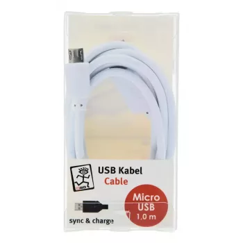 USB cable 2GO 795202 1m USB B Micro-USB B White