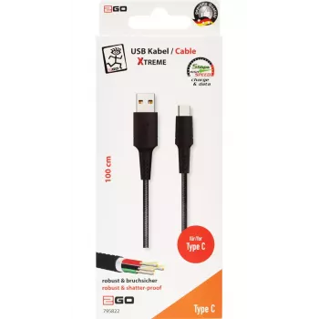 USB cable 2GO 795822 1 m USB B USB C Black