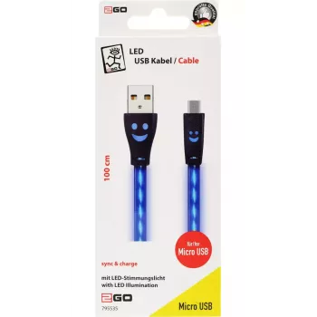 USB cable 2GO 795535 1 m USB B Micro-USB B Blue