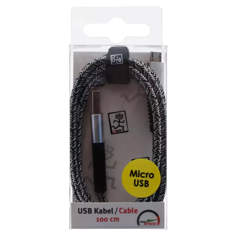 USB cable 2GO 795951 1 m USB B Micro-USB B Silver