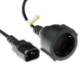 ACT Powercord C14 - Type F female (max. current 10A) black 0.6 m