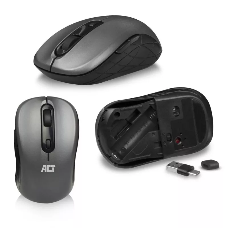 ACT Wireless Keyboard and Mouse set, USB-C/USB-A combi receiver (Qwerty/US layout)