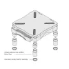 Feet ACT AC8200 Black 65mm Desk Mounting