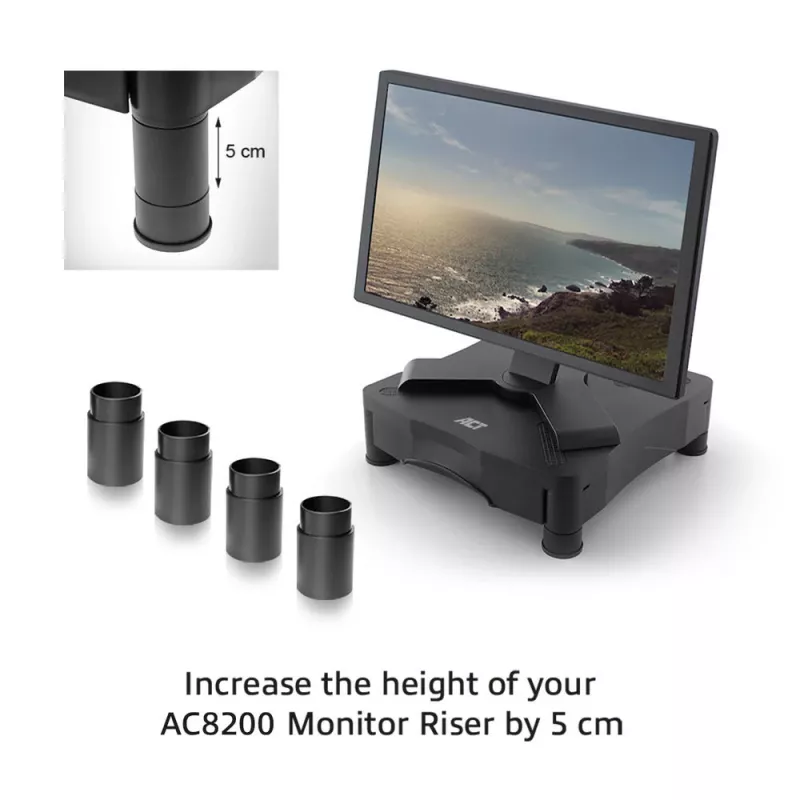 Feet ACT AC8200 Black 65mm Desk Mounting