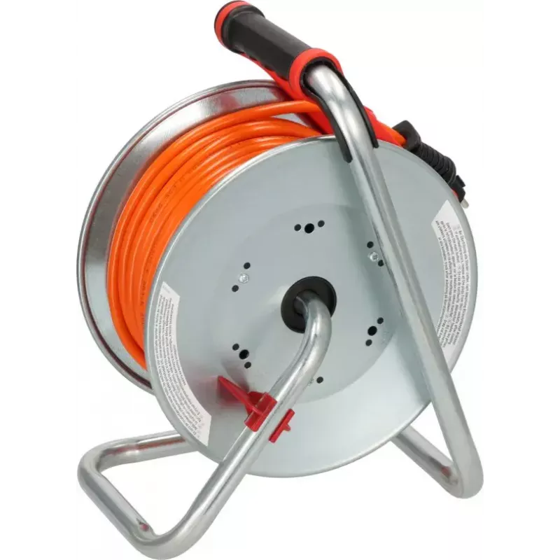 Cord reel Brennenstuhl 1198740 3 AC outlets 25 m Stainless steel