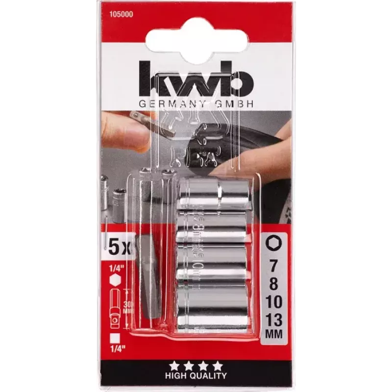 Screwdriver Bit Holder KWB 105000 Chromium-Vanadium Steel 25.4 / 4 mm