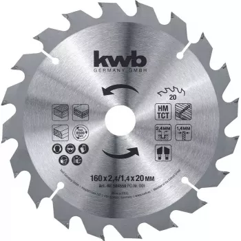 Circular Saw Blade KWB 587859 21 cm Bore 3 cm for Laminate MDF