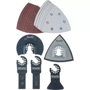 Blade set kwb Universal kit 17 pcs for Aluminium Concrete Copper Plasterboard Plastic Sheet metal Wood