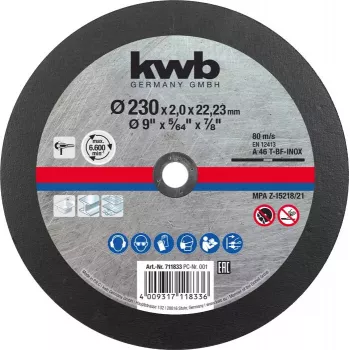 Cutting disc KWB 711833 for pipe sheet metal stainless steel
