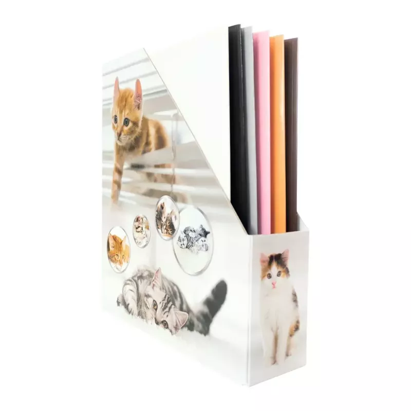 Magazine Rack HERMA Stehsammler Katzen A4 Yellow